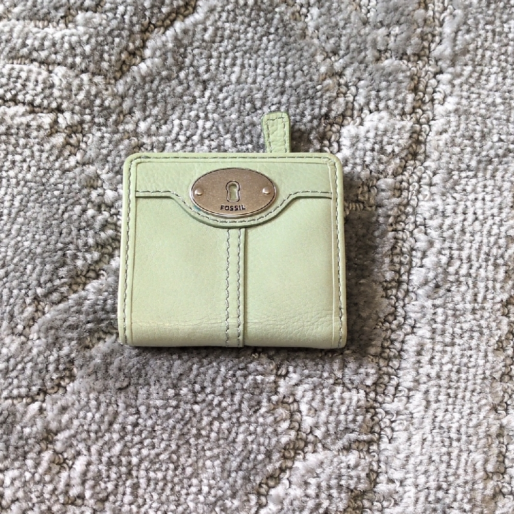 Fossil Light Green Leather Wallet
